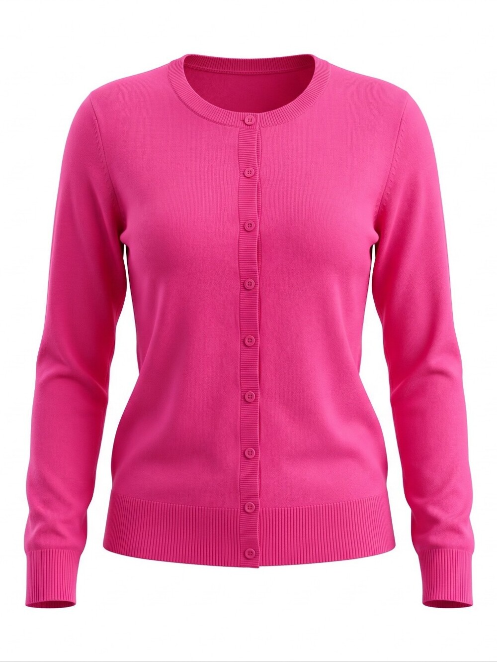 Talbots Crew Neck Pink Cardigan